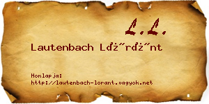 Lautenbach Lóránt névjegykártya
