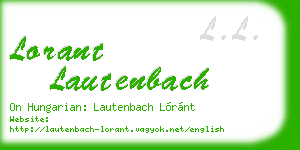 lorant lautenbach business card