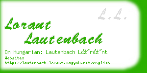 lorant lautenbach business card